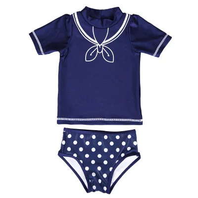 custom high quality japanese girl swimsuit/swimwear sailor student 2 pcs with swimming trunks