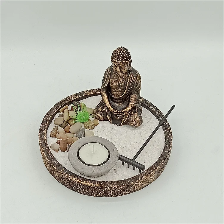 
Wholesale sand box zen garden incense purple buddha statue 