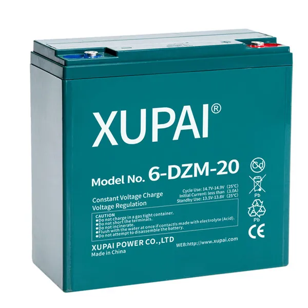 12v 20ah XUPAI electric bike battery 6-DZM-20 for electric bicycle