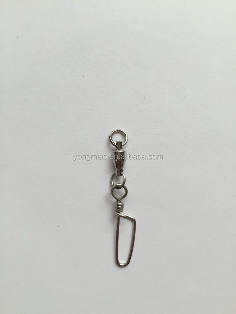 Ball bearing swivel with two solid ring with costlock snap fishing tackle
