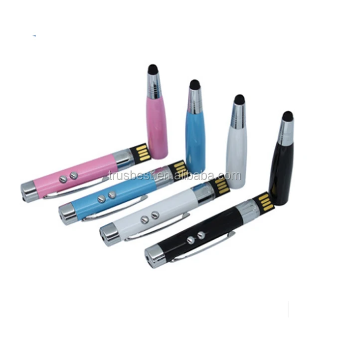 6 in 1 Multi Function stylus touch Pen , USB ball Pen with led light and laser