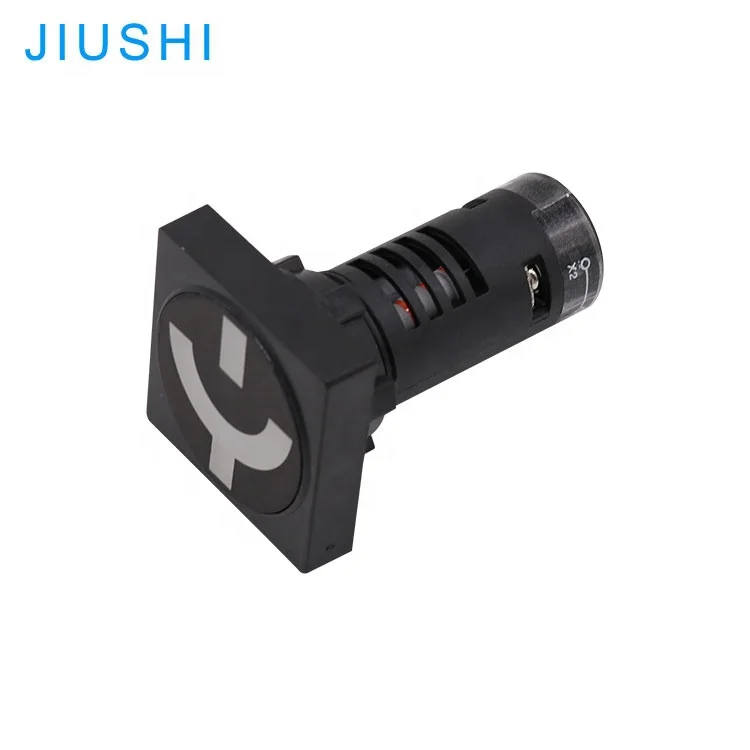 AD16-22WF black 22mm Isolating Circuit breaker grounding  position led indicator light signal lamp