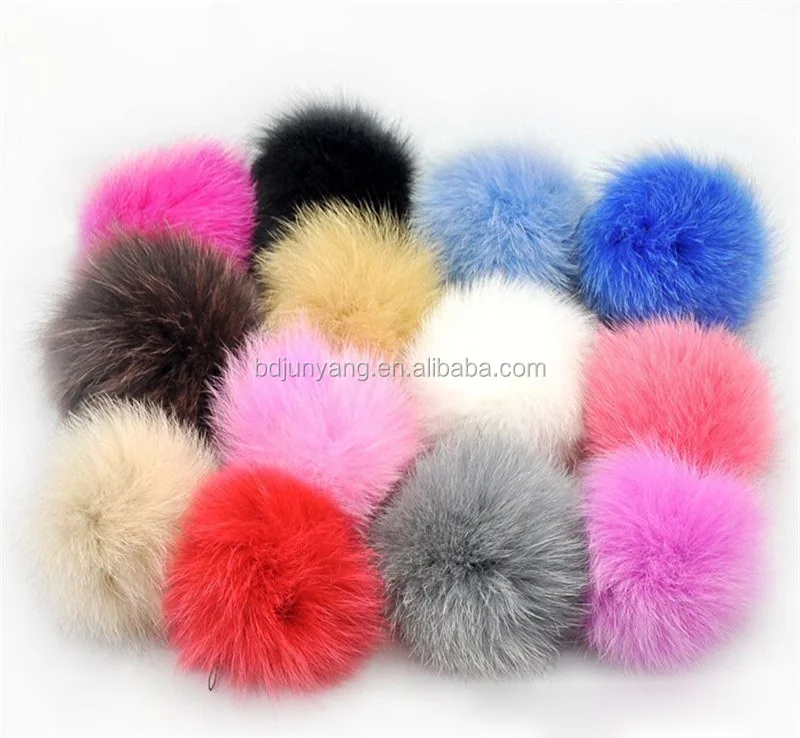 Китайский мех енота шары / черный кролик меховая шапка / сумка мех пом аксессуары