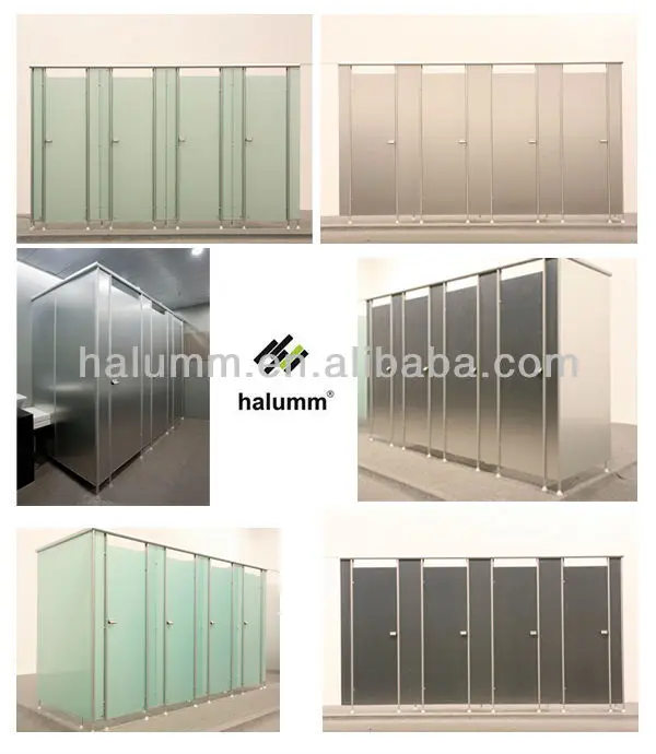 halumm casino toilet cubicle partition hpl toilet cubile phenolic toilet partitions with Fire-resistant Water-proof