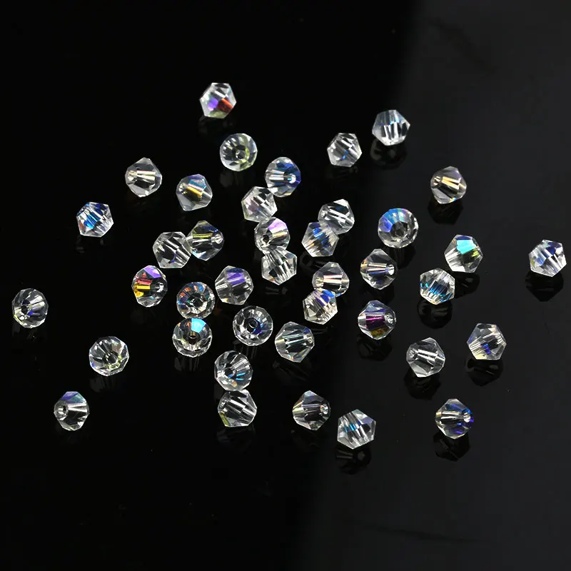 Высококачественные стеклянные бусины прозрачные AB/Crystal Bicone для одежды аксессуары ожерелья