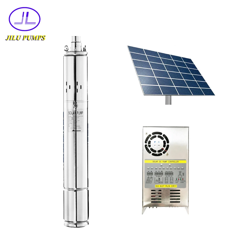  Jilu 140W-3000W Солнечная штанговый скважинный насос постоянного тока погружная водяная насосная система на солнечной батарее со слежением за максимальной точкой мощности контроллер для сельскохозяйственной