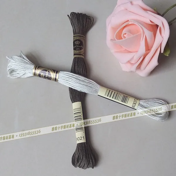 Alibaba China textiles of cotton embroidery cross stitch thread 8 meters a piece yarn lines