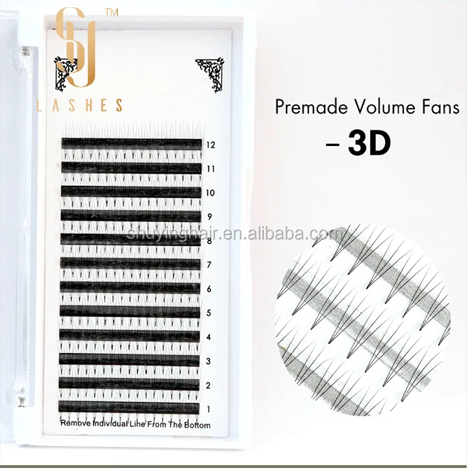 0.03 3D Individual flare eyelashes extension ussian eyelashes with custom logo