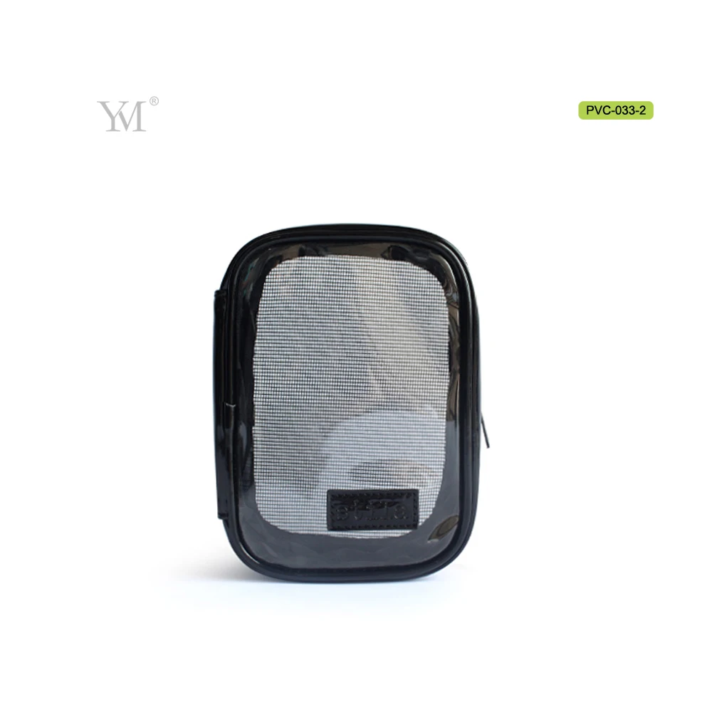 OEM cosmetic pouch blank plain zip lock transparent plastic pvc cosmetic makeup bag