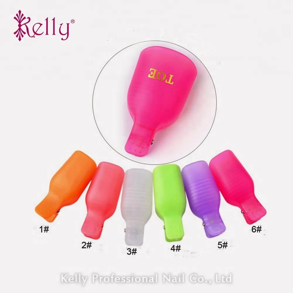 10pcs Plastic Nail Art Toe Soaker Off Clip UV Gel Nail Polish Remover Clips