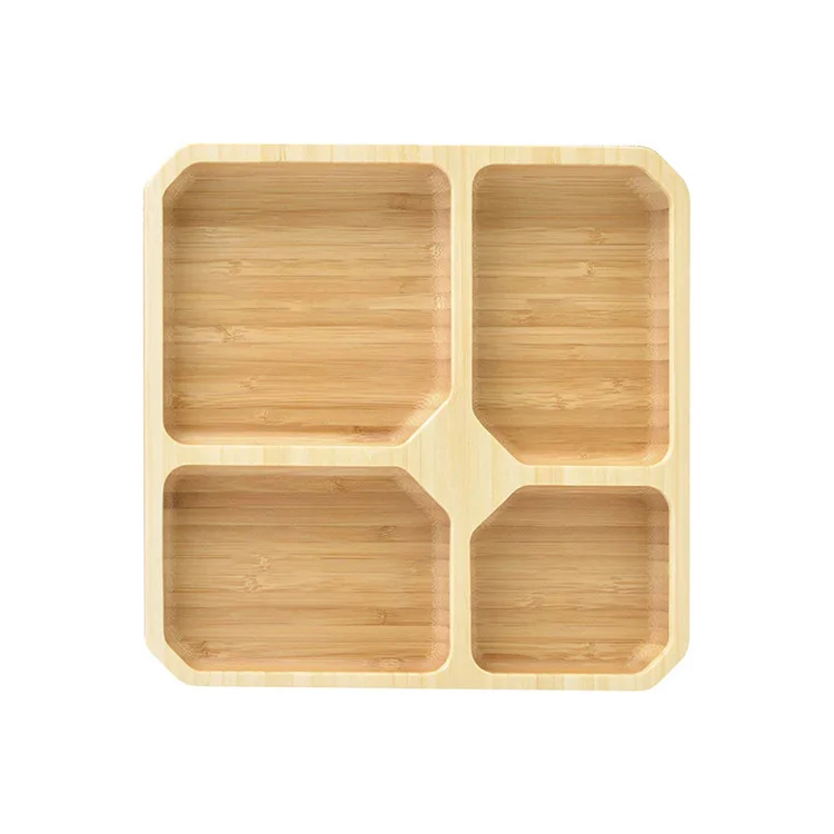 Organic Camping Mess Set Bamboo Reusable Plates  Lightweight bamboo reusable plates 2 Sets
