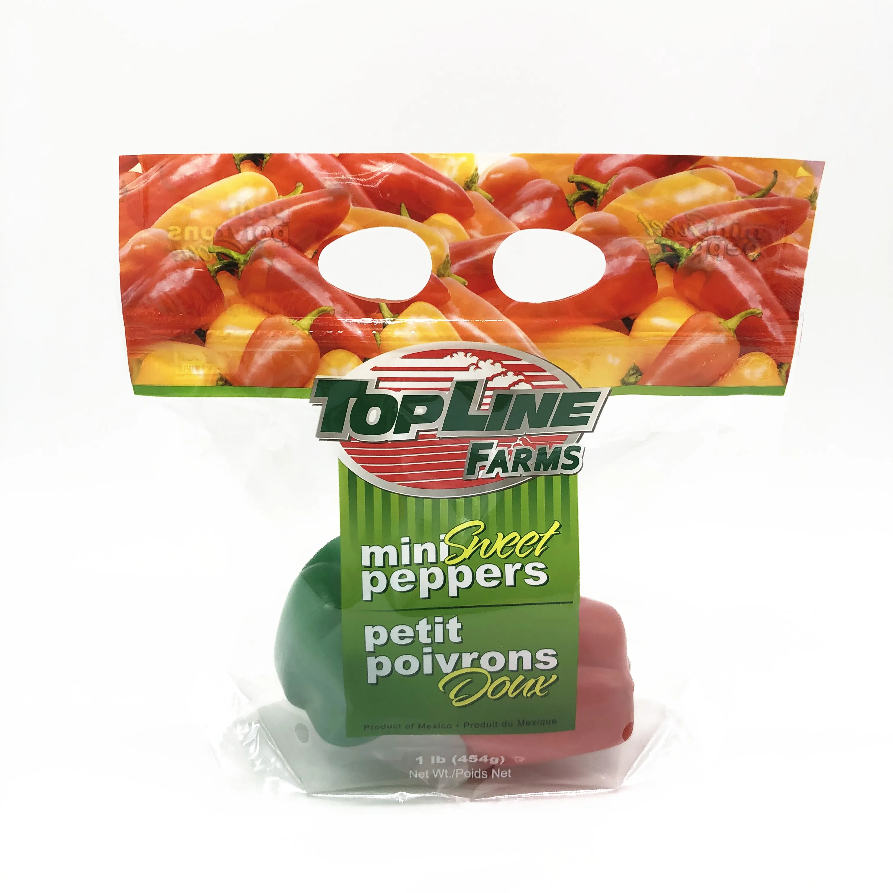 Clear fresh fruit packing bag with zipper and breath hole for strawberry grape cherry