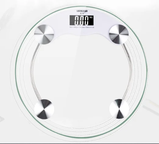 Digital Bathroom Body Electric Weight Scale Custom Pattern Square 180kg High Accurate Digital Load Cell Weight Function White