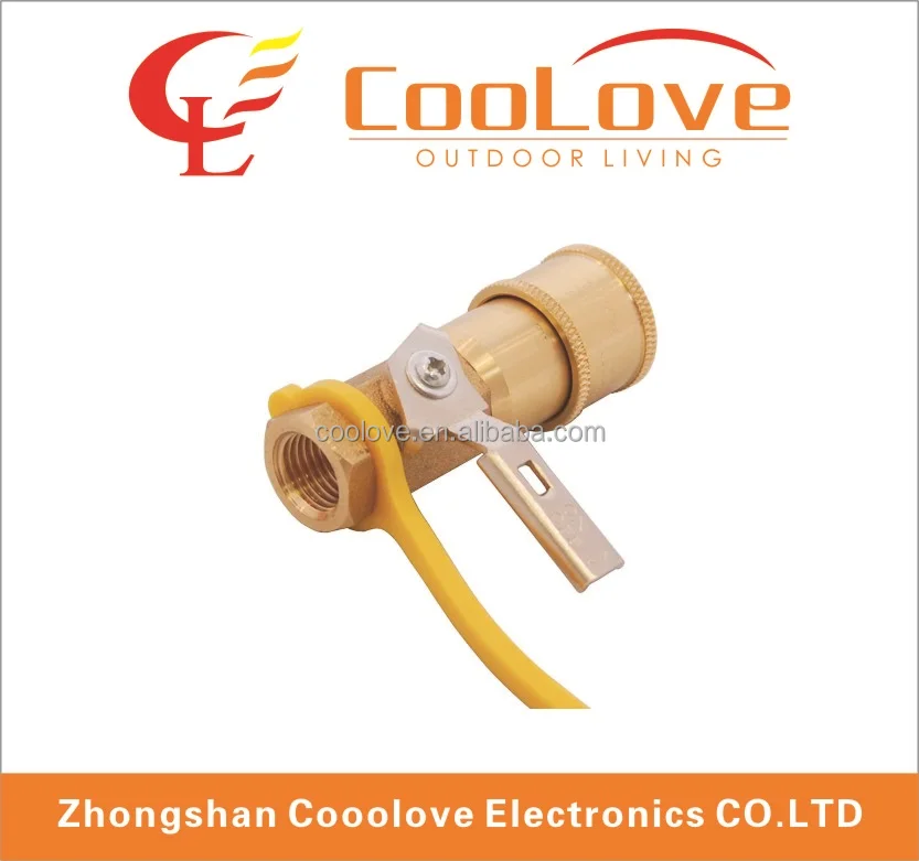 RV trailer propane tank quick connect disconnect valve fitting