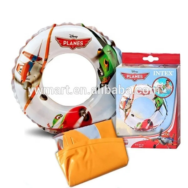 Promotional wholesale Customized cartoon printing Inflatable swimming ring for kids