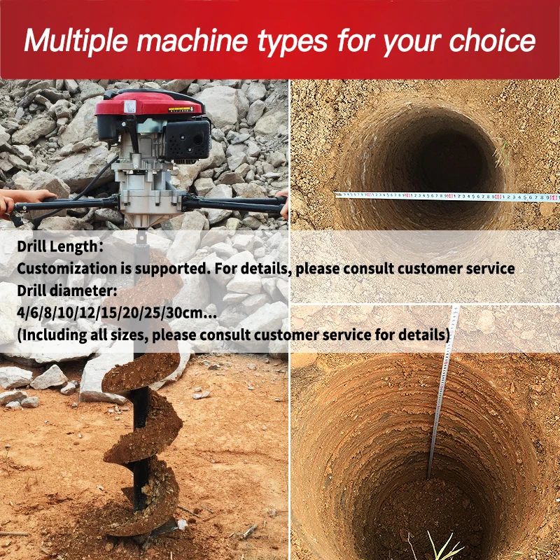 
4 stroke ground hole drilling machine arth auger drill bit with 80mm 