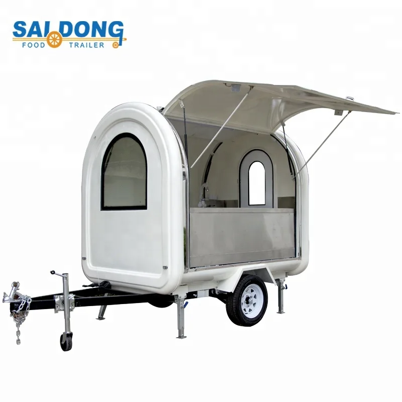 Latest design China Mobile hot dog  ice cream trailer for sale