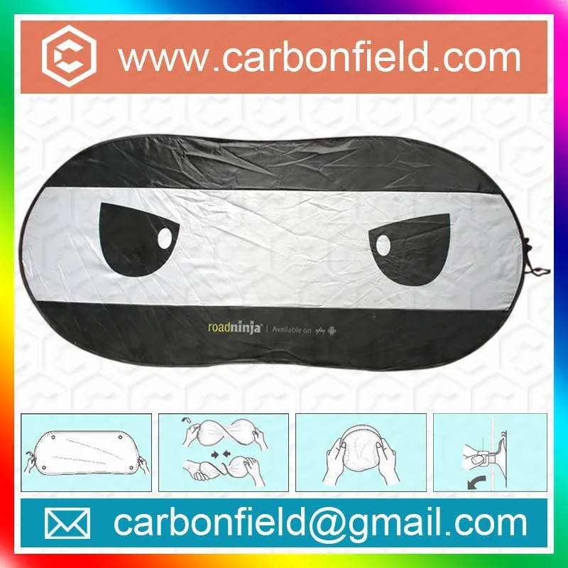 mesh fabric folding full color printing back car sunshades