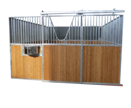European Luxury High Quality Internal Bamboo Horse Stall With Rolling Feeder Stable Board
