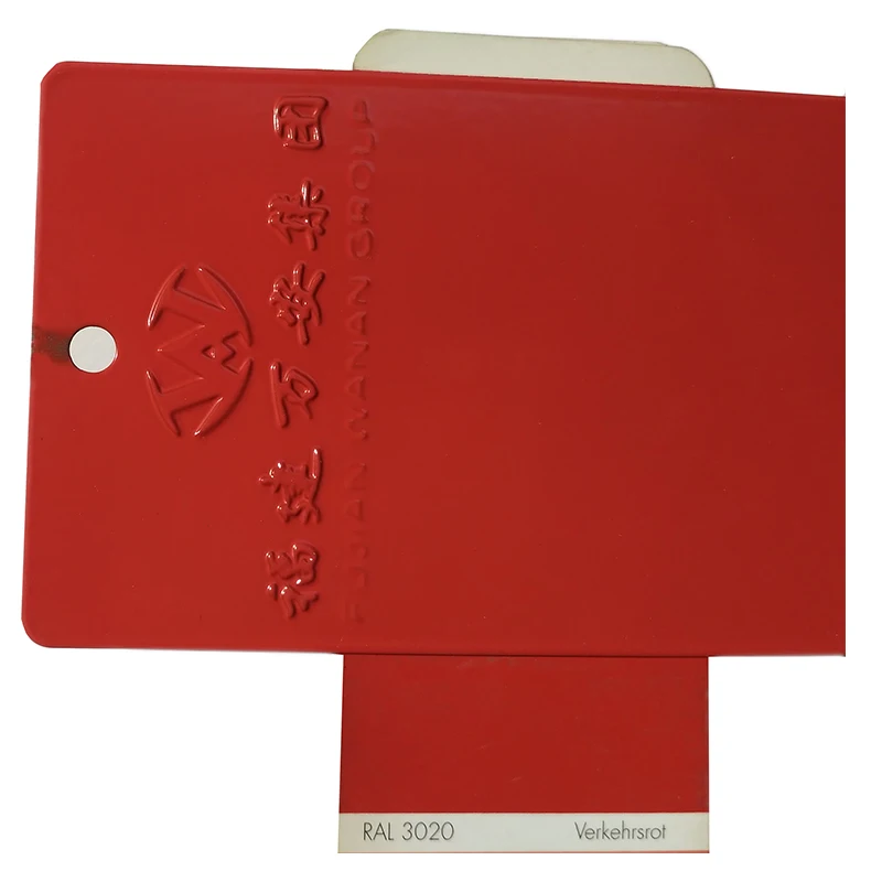 WA1712077P ral 3020 red grey color Europe standard TGIC free metal coat powder coating