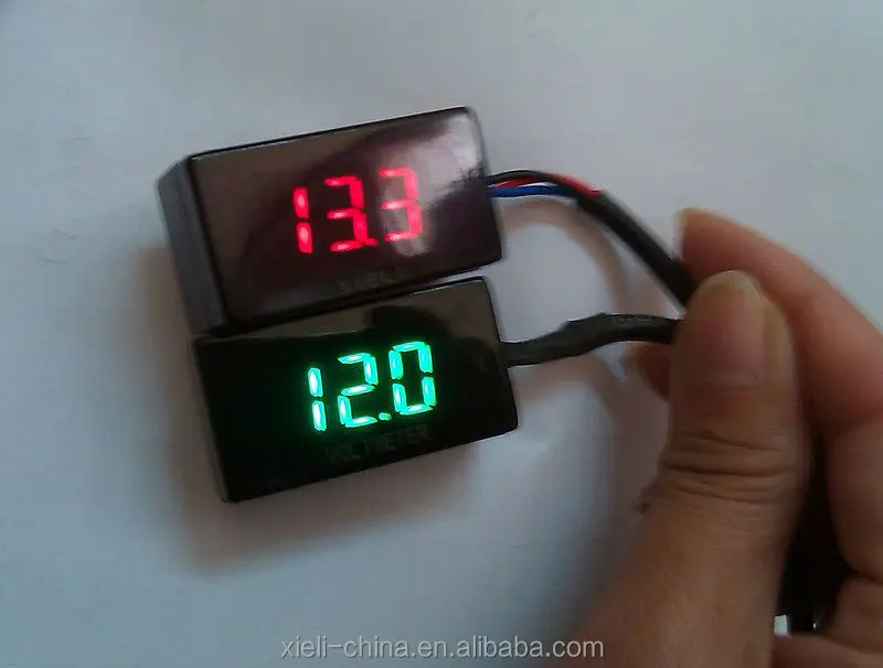 small waterproof motorbike voltmeter