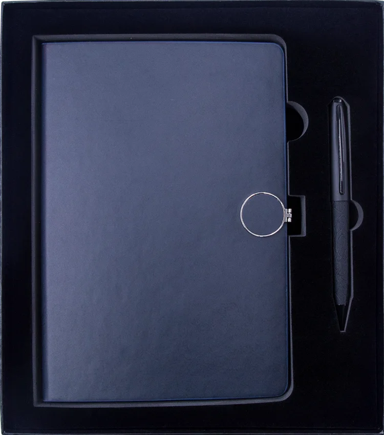 New arrival office ladies paper stationery PU notebook gift set with pen