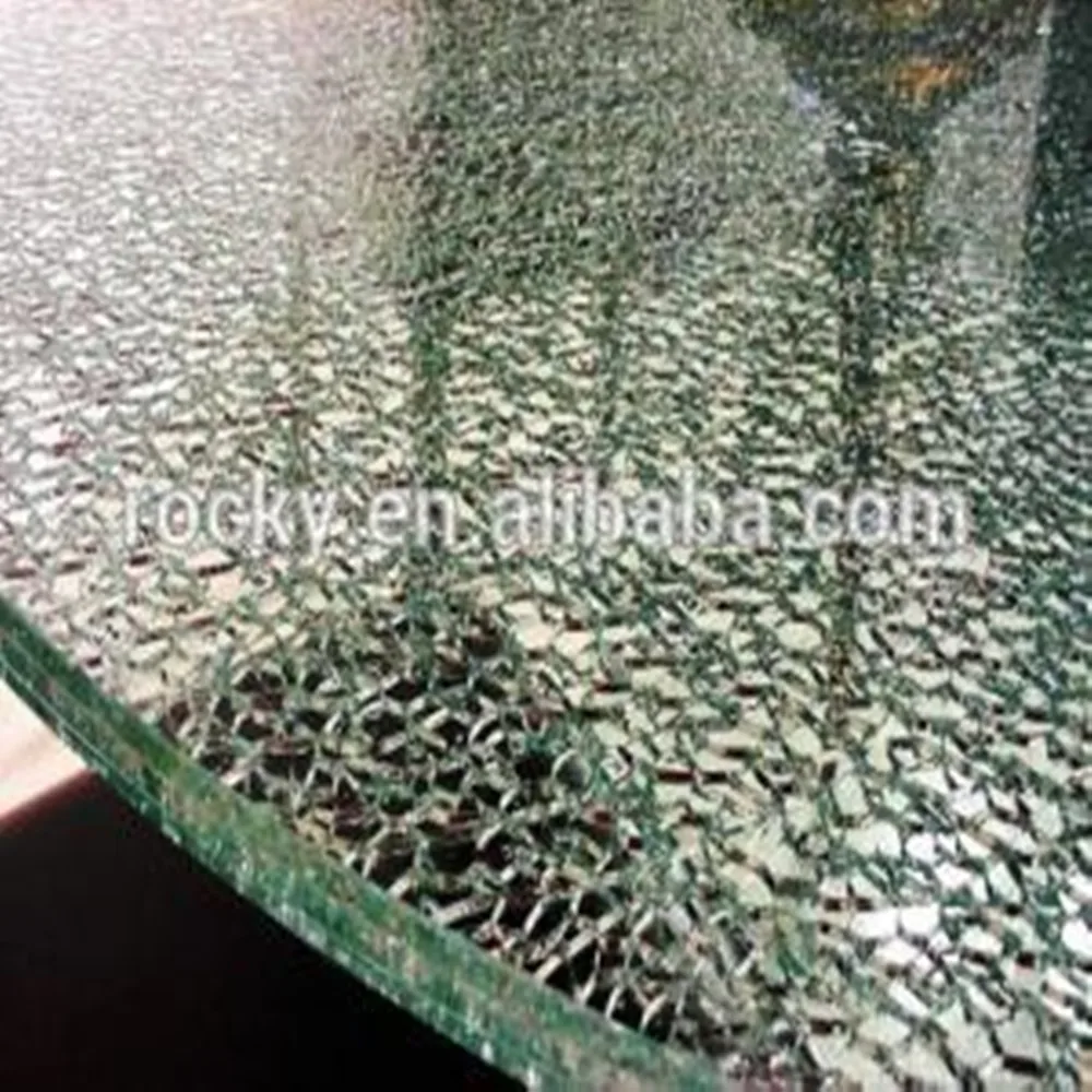 Циндао Рокки высокое качество 3 мм-19 мм сломанное закаленное стекло треснувший стеклянный стол