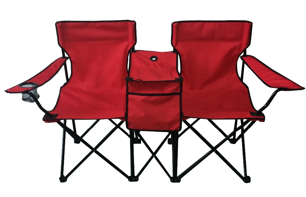 Tianye picnic Double Folding camping beach Chair with umbrella Cooler