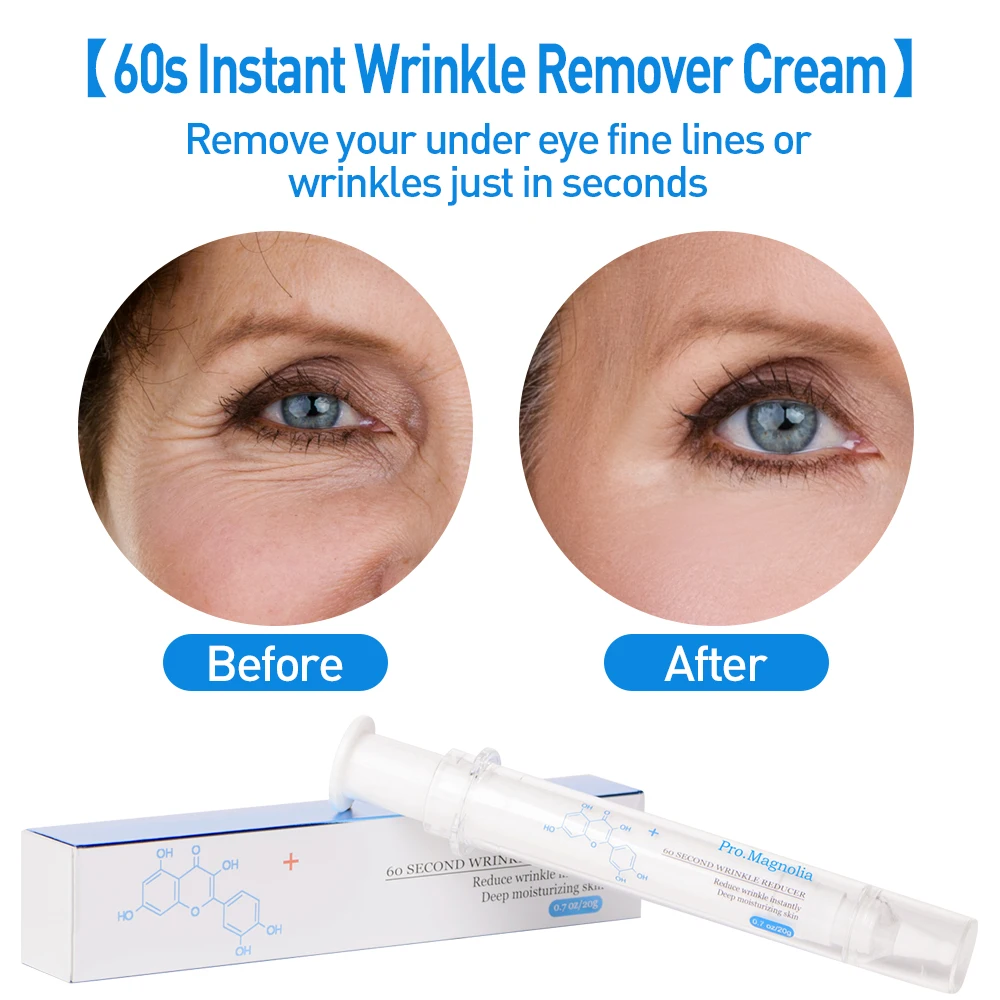 OEM Private Label 60s Instant Wrinkle Remover Anti Aging Ageless Eye Cream