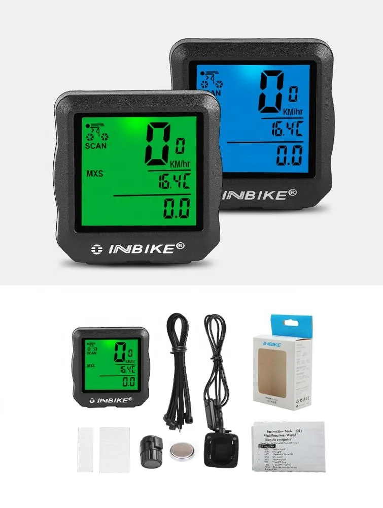 
INBIKE Wired Waterproof Speedometer Bicycle Computer 