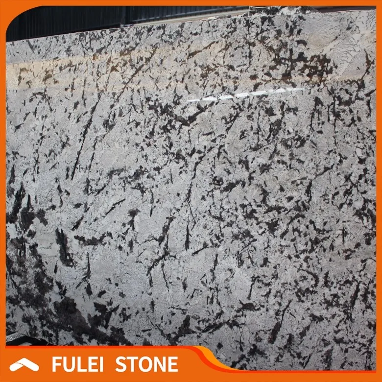 Brazilian exotic white granite aspen white granite 2cm slabs