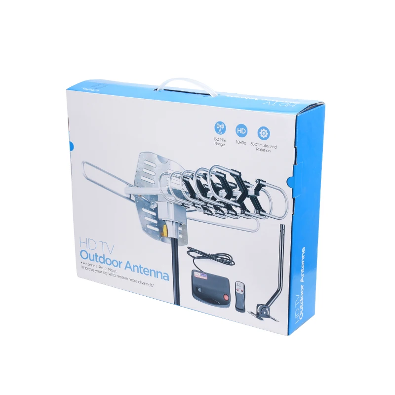 Открытый цифровой HDTV Антенна 150 Mile моторизованный OTA 360 градусов вращение усиленная HD телевизионная антенна