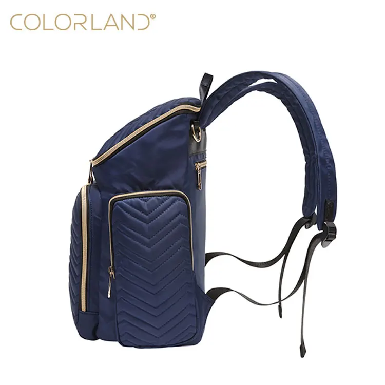 Colorland In Stock All in one rucksack backpack quilted baby diaper bag
