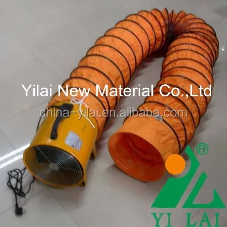 fire proof air ventilation large diameter spiral flexible ducting