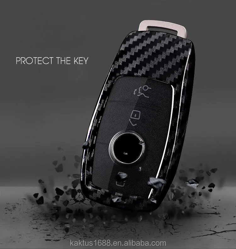For Benz New E Series New SClass 18CLS Maybach S 19Classes A\C\E\S\G Car Key Case PC Carbon filament Cover Car key shell