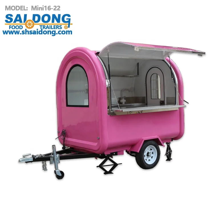 Snack vending mobile food cart/ice cream trailer with wheels CE