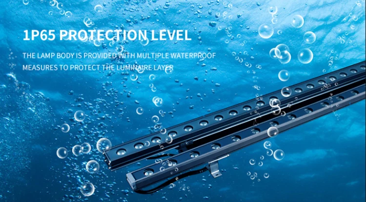 Outdoor Wall Washer Linear IP68 18w RGB Dimmable Outdoor Led Lights Wall Washer for Building Facade Lighting