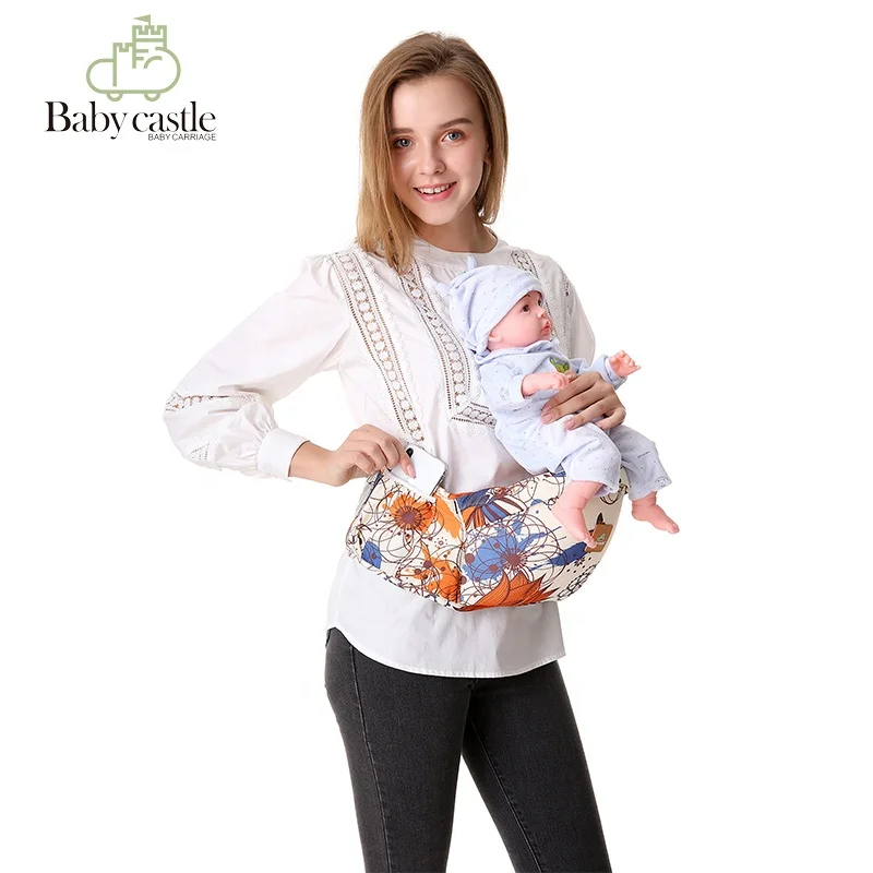 Unique Happy flower print fabric Baby Hip Seat Carrier,Infant Toddler Waist Stool and Hip Holder Belt,Convenient for Front Seat