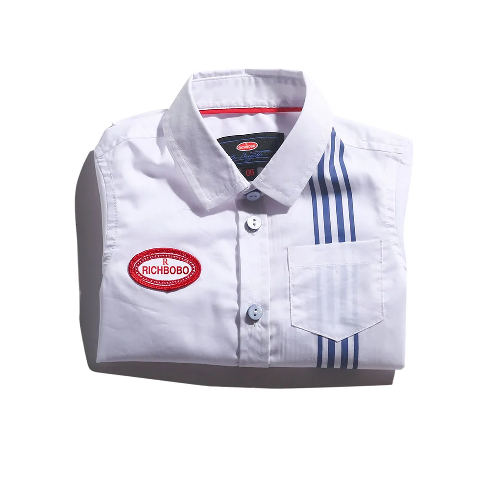 
2019 white kids toddle long sleeve shirts for boys 