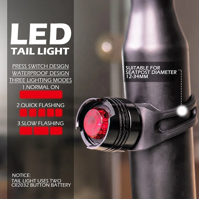 USB Rechargeable Waterproof LED Bike light Set Bicycle Front Light Rear Light