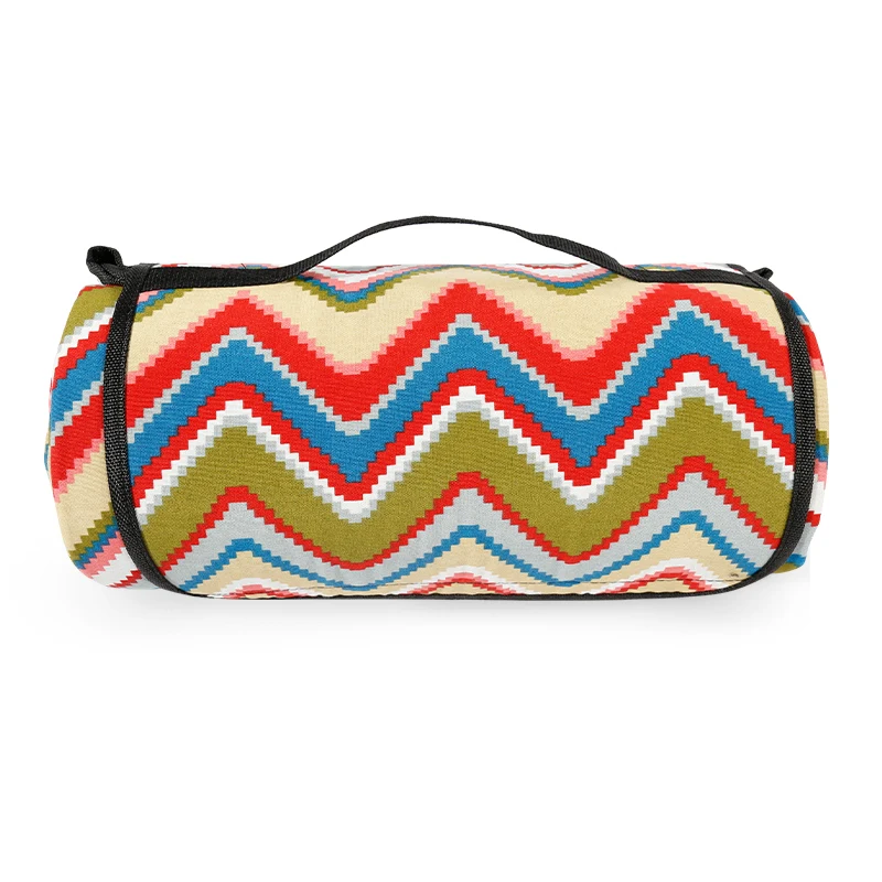 New arrived fashion design PEVA backing outdoor beach canvas picnic blanket mat