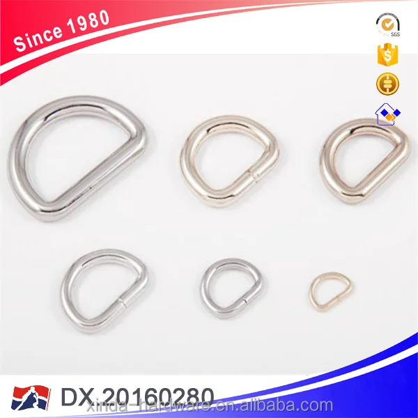 
Zinc Alloy Metal D Ring for Garment Bag and Shoes 
