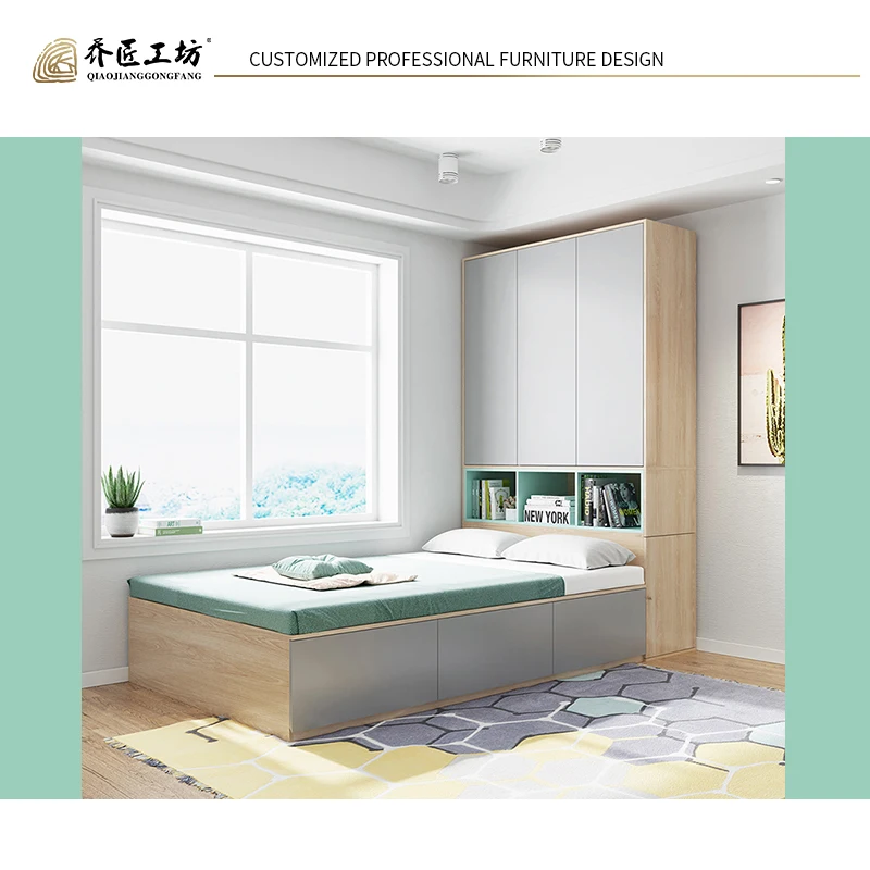 
Simple Modern Appearance Customized Board type bed Wardrobe Bed with drawers 