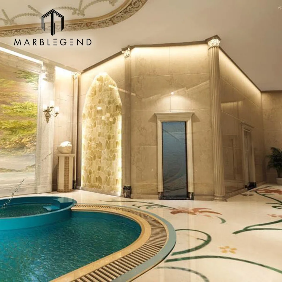 Contemporary architectural Luxury house interior 3d swimming pool design services