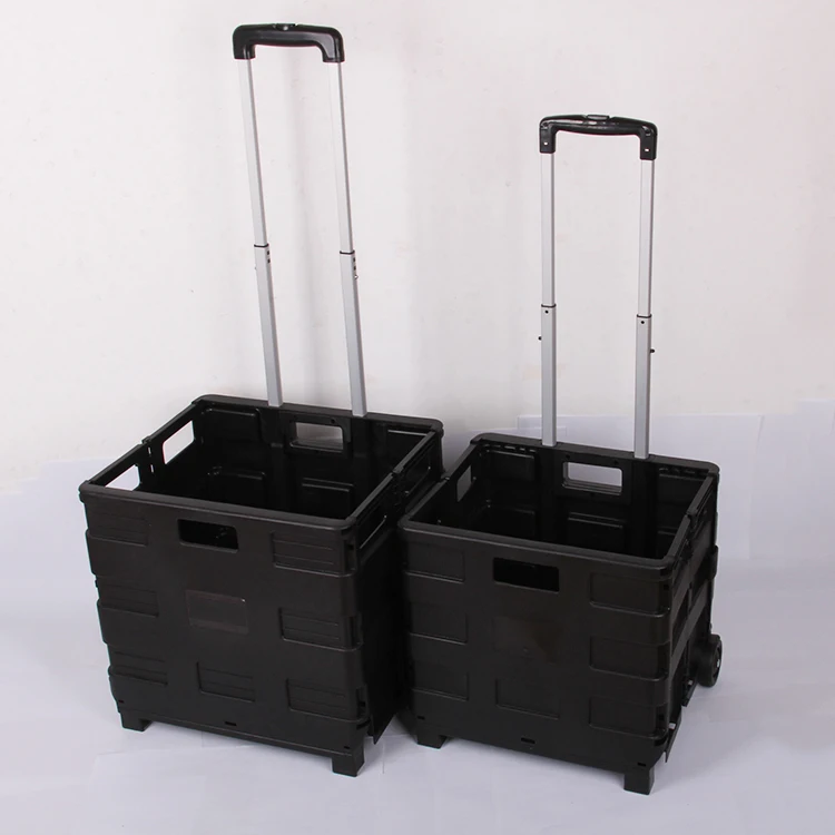 Custom Plastic Type Pack N Roll Folding Trolley Shopping Cart  Box