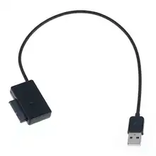 Del Laptop USB 2.0 to 7+6 13Pin Slimline SATA DVD CD Rom Optical Drive Cable Apr08
