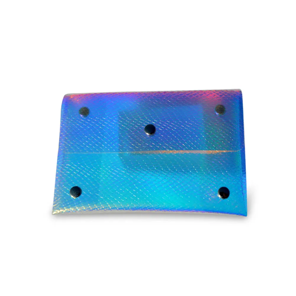 Women Transparent Bag Rainbow Holographic Clear PVC Jelly Small Tote Messenger Bag