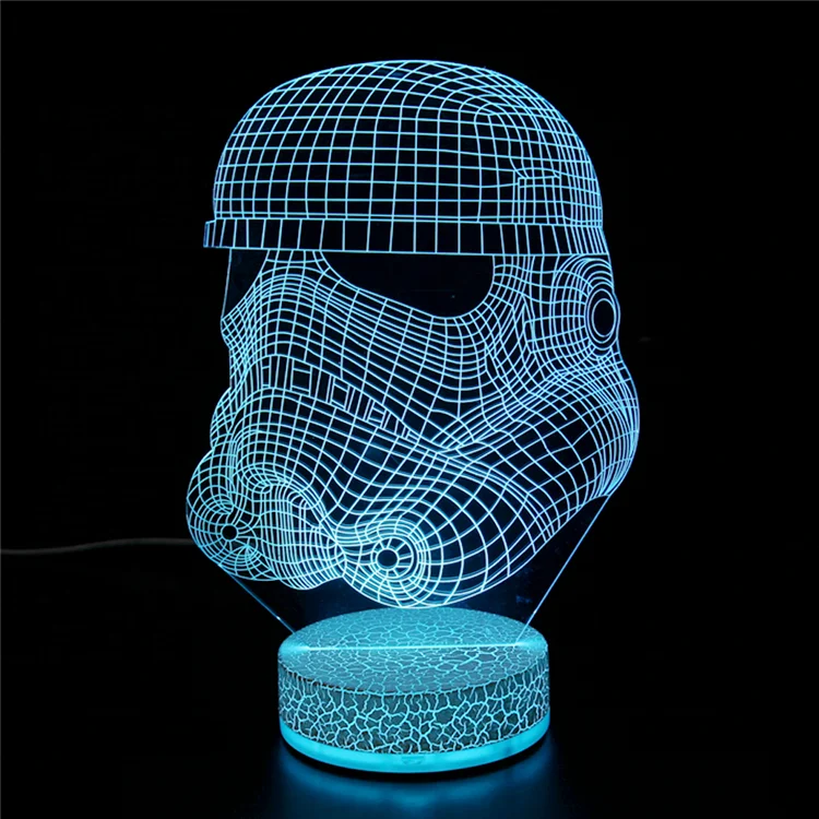 New products colorful 3d illusion night light bedroom table led lamp