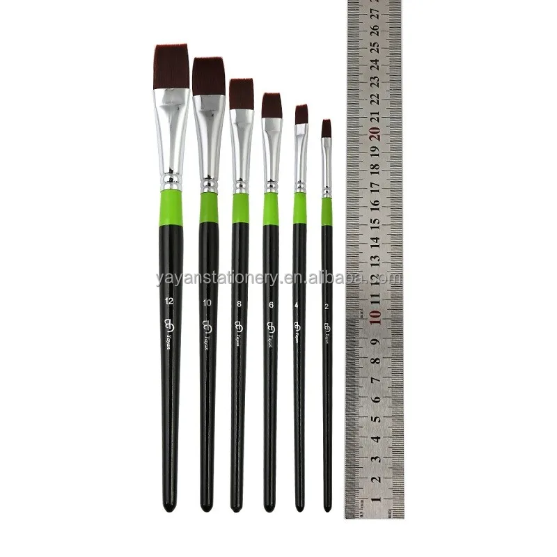 Custom Artist Synthetic Nylon Hair Best Acrylic Paint Brush For Quality Watercolor Paints