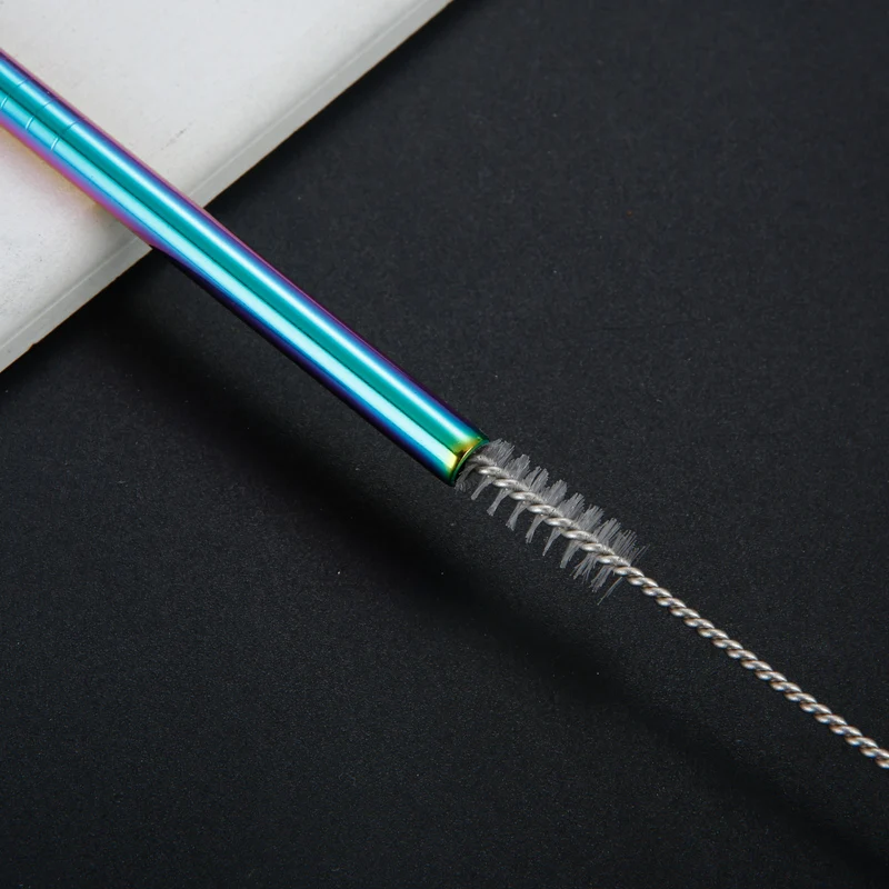 Approved Custom Reusable 304 Stainless Steel Metal Drinking Rvs Titanium Straw Case Set